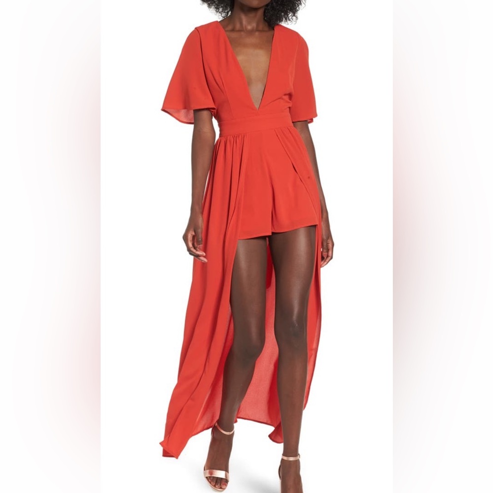 Socialite Red Jumpsuit/dress